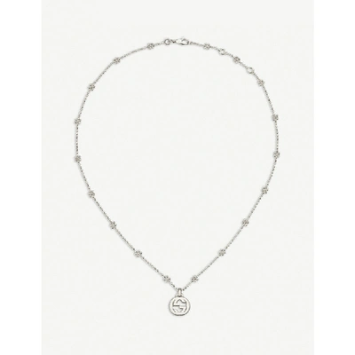 Shop Gucci Women's Interlocking G Sterling Silver Necklace