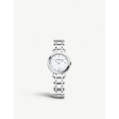 Shop Baume & Mercier M0a10490 Classima Diamond And Stainless Steel Watch In Silver