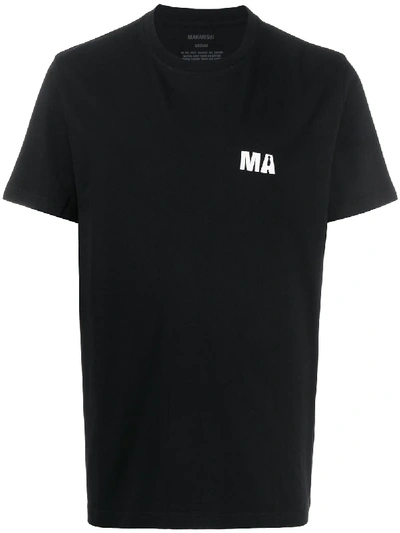 Shop Maharishi Logo Print T-shirt In Black