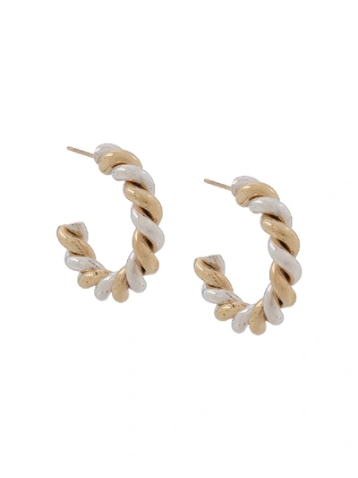 Shop Laura Lombardi Mella Hoop Earrings In Gold