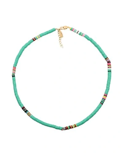 Shop Allthemust Necklace In Light Green