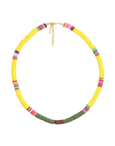 Shop Allthemust Necklaces In Yellow