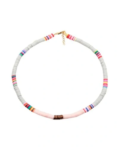 Shop Allthemust Necklace In Light Grey