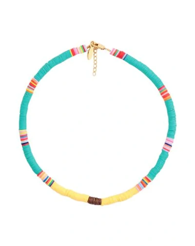 Shop Allthemust Necklaces In Turquoise