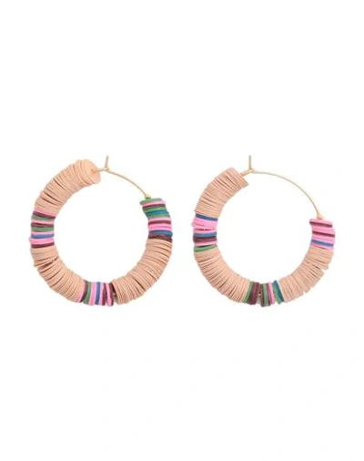 Shop Allthemust Woman Earrings Blush Size - Vinyl, Brass In Pink