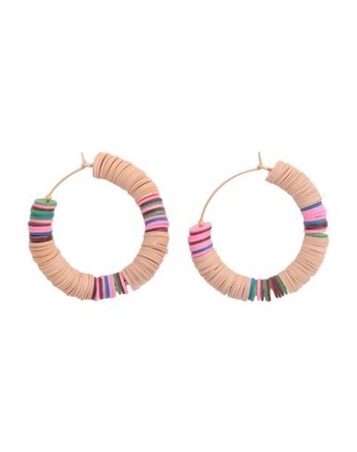 Shop Allthemust Woman Earrings Blush Size - Vinyl, Brass In Pink