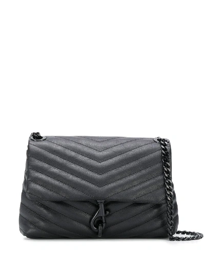 Shop Rebecca Minkoff V-stitch Shoulder Bag In Black