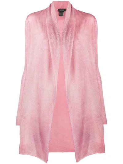 Shop Avant Toi Open Front Cardigan In Pink