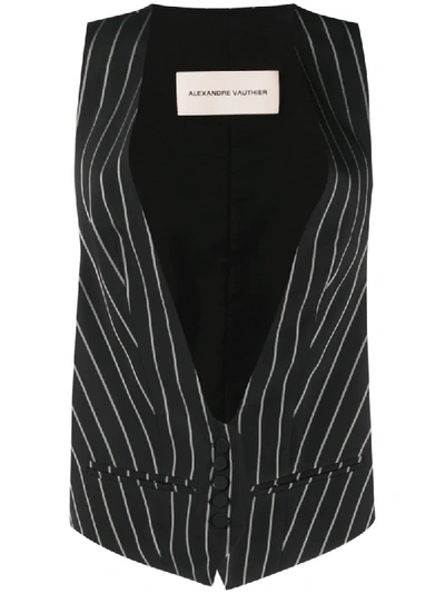 Shop Alexandre Vauthier Pinstripe Tailored Waistcoat In Black