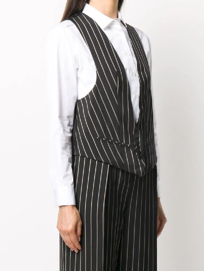 Shop Alexandre Vauthier Pinstripe Tailored Waistcoat In Black