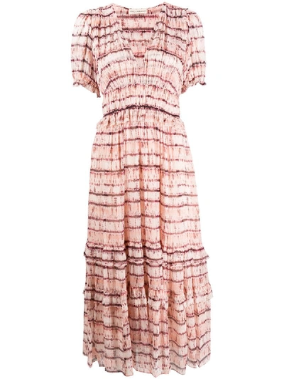 Shop Ulla Johnson Striped Dress In Pink