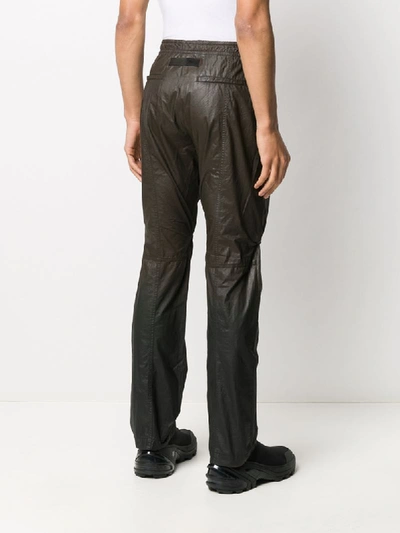 Shop Alyx Elasticated Waistband Gaiter Trousers In Brown