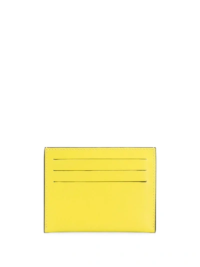 Shop Givenchy Logo Embossed Cardholder In Yellow