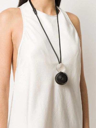 Shop Monies Venezia Pendant Necklace In Black