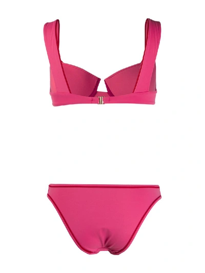 Shop Sian Swimwear Chloe Trimmed Bikini Set In Pink