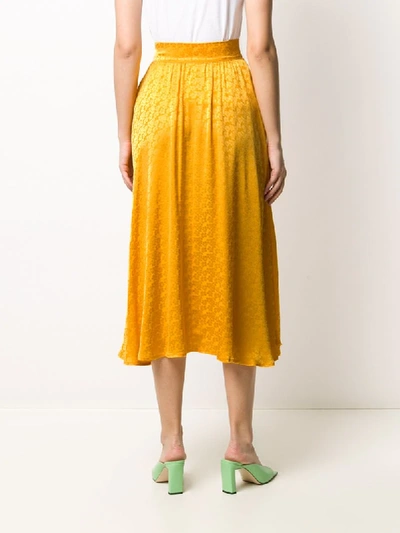 Shop Andamane Buttoned High-waisted Skirt In Yellow