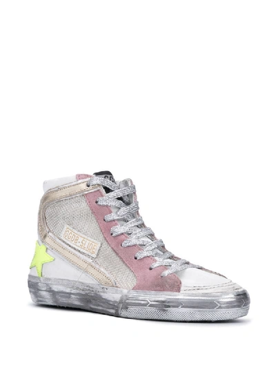 Shop Golden Goose Slide High-top Sneakers In Neutrals