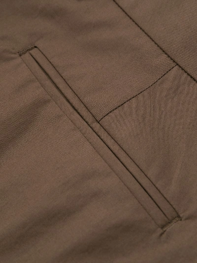 Shop Valentino Pleat Detail Tailored Trousers In Brown