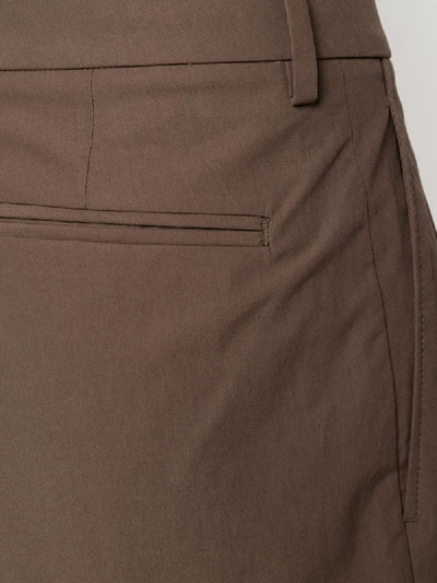 Shop Valentino Pleat Detail Tailored Trousers In Brown