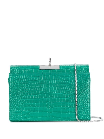Shop Gu_de Luxy Crocodile-effect Cross-body Bag In Green