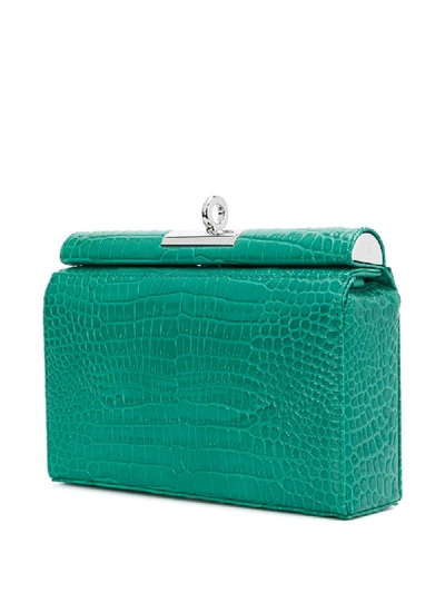 Shop Gu_de Luxy Crocodile-effect Cross-body Bag In Green