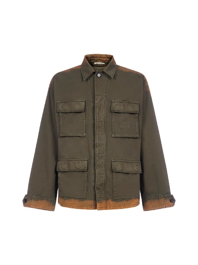 Shop Marni Workwear-style Cotton Jacket In Army