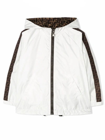 Shop Fendi White Lightweight Jacket In Bianco