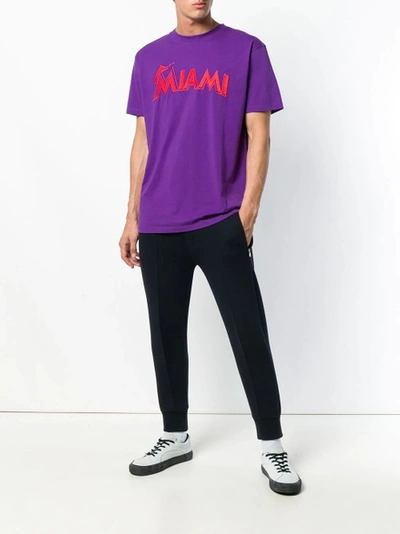 Shop Marceloburloncountyofmilan Marcelo Burlon X Miami Marlins Tee Shirt