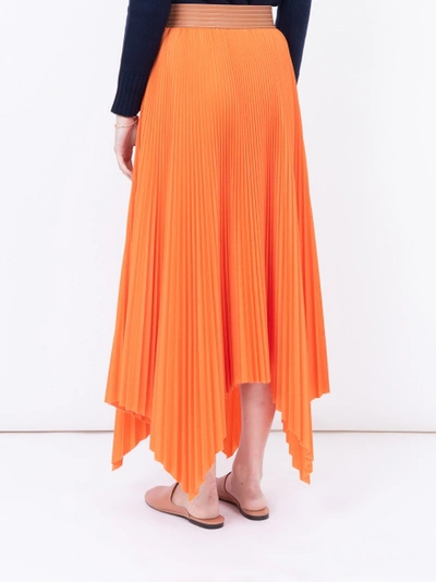 Shop Loewe Asymmetric Pleated Skirt