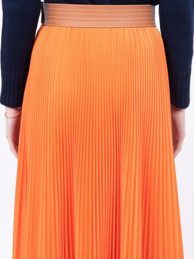 Shop Loewe Asymmetric Pleated Skirt