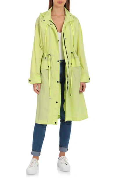 Avec les filles water resistant raincoat deals with removable hood