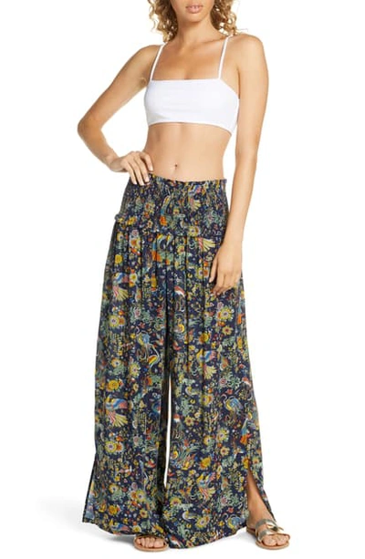 Shop Tory Burch Smocked Beach Pants In Promised Land