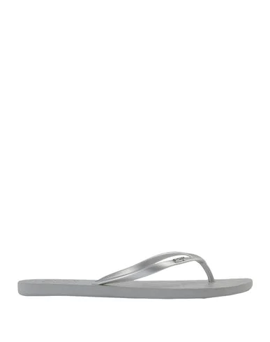 roxy silver flip flops