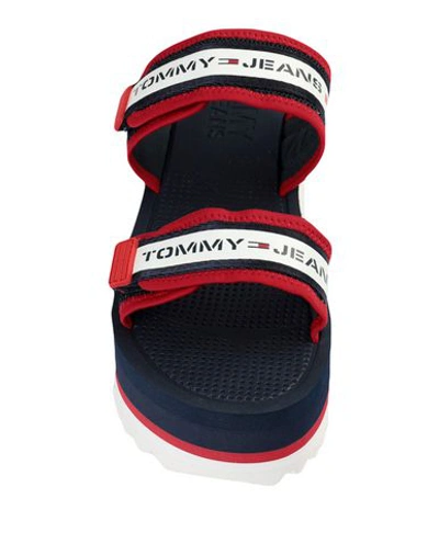 Shop Tommy Jeans Sandals In Dark Blue