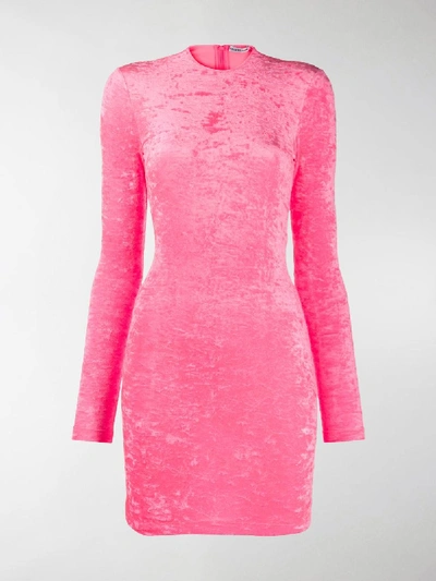 Shop Balenciaga Cycling Shorts Mini Dress In Pink