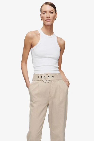 Anine Bing Eva Fitted Tank Top In White