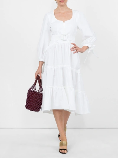 Shop Proenzaschouler Poplin Midi Dress White