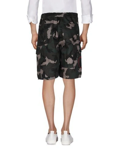 Shop Valentino Garavani Man Shorts & Bermuda Shorts Military Green Size 28 Cotton