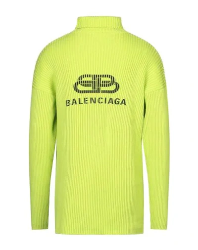 Shop Balenciaga Turtlenecks In Acid Green