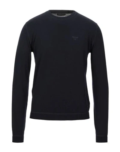 Shop Prada Sweaters In Dark Blue