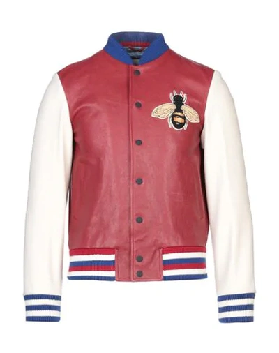 Shop Gucci Bomber In Maroon