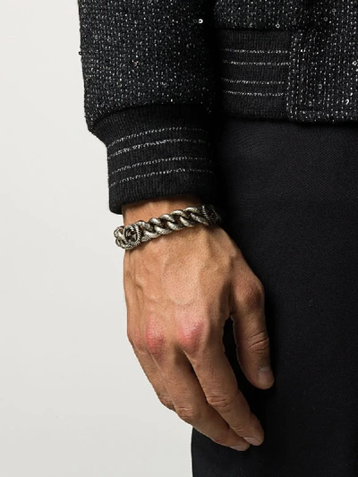 Shop Gucci Interlocking G Bracelet In Silver