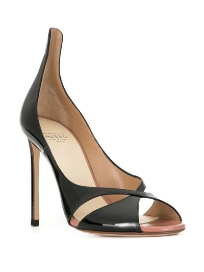 Shop Francesco Russo 105mm Extended Ankle Pumps In Black