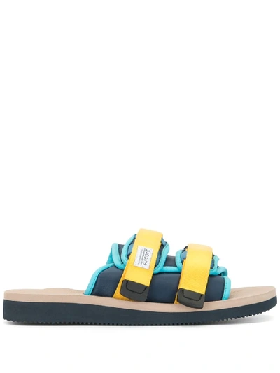 Shop Suicoke Double Strap Sandals In Blue