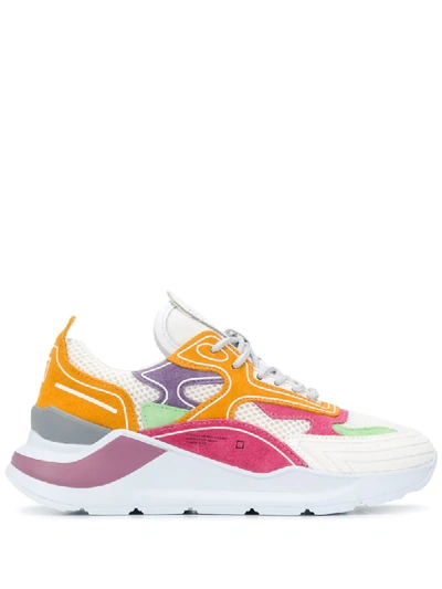 Shop Date Colour-block Panelled Sneakers In White