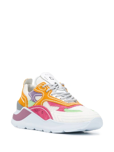 Shop Date Colour-block Panelled Sneakers In White