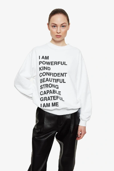 Shop Anine Bing Ramona Sweatshirt Empowerment In White