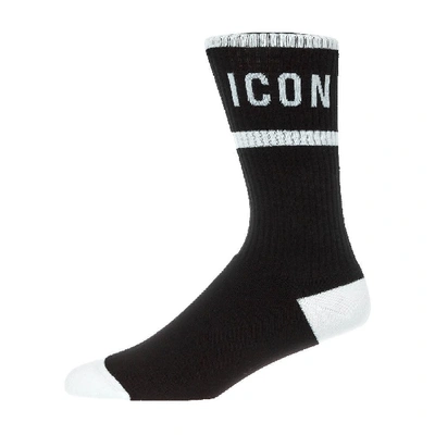 Shop Dsquared2 Icon Socks In Black