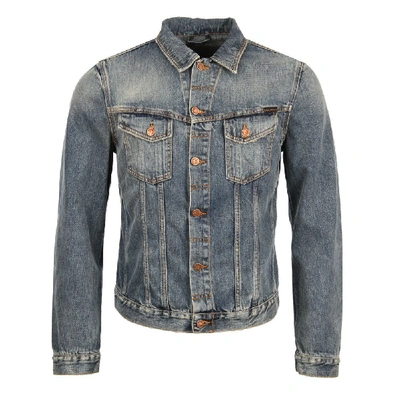 Shop Nudie Jeans Jacket Billy In Blue