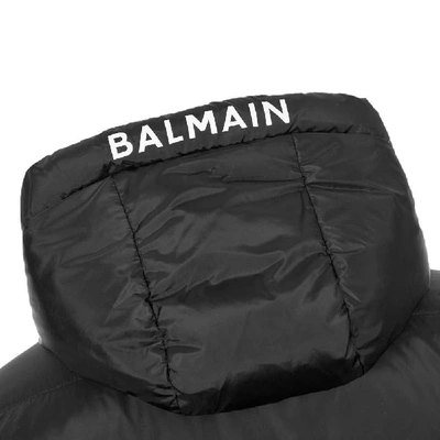 Shop Balmain Down Jacket In Black